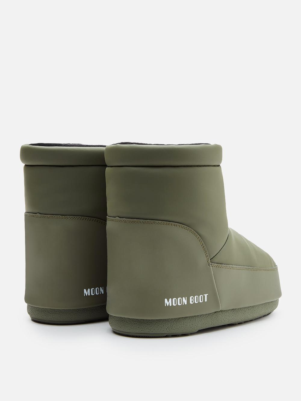 Moon Boot ICON LOW KHAKI IN GOMMA SENZA LACCI