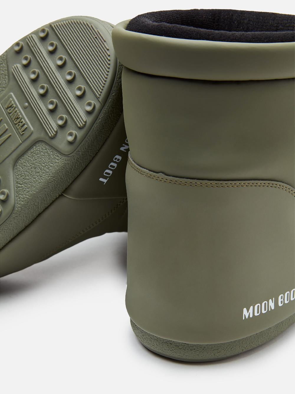 Moon Boot ICON LOW KHAKI IN GOMMA SENZA LACCI
