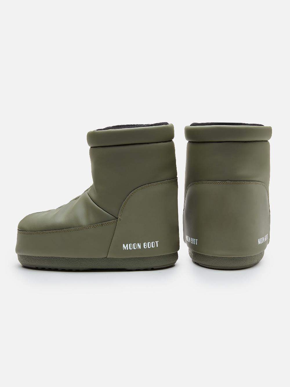 Moon Boot ICON LOW KHAKI IN GOMMA SENZA LACCI