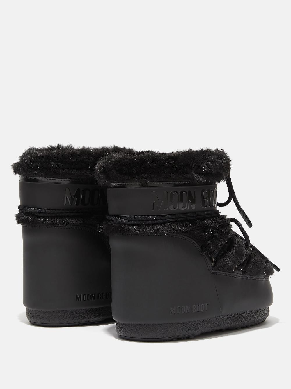 Moon Boot ICON LOW NERO IN ECOPELLICCIA