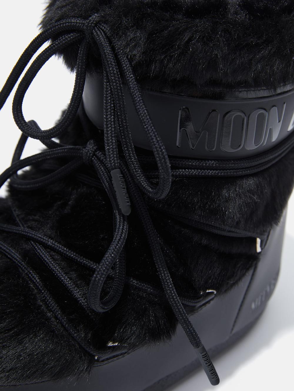 Moon Boot ICON LOW NERO IN ECOPELLICCIA