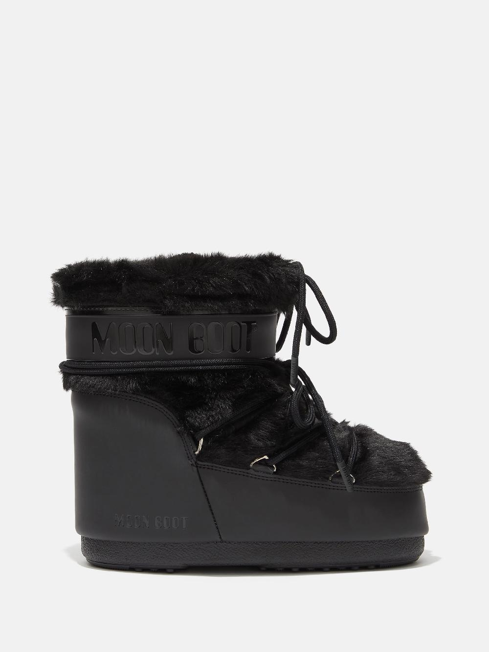 Moon Boot ICON LOW NERO IN ECOPELLICCIA