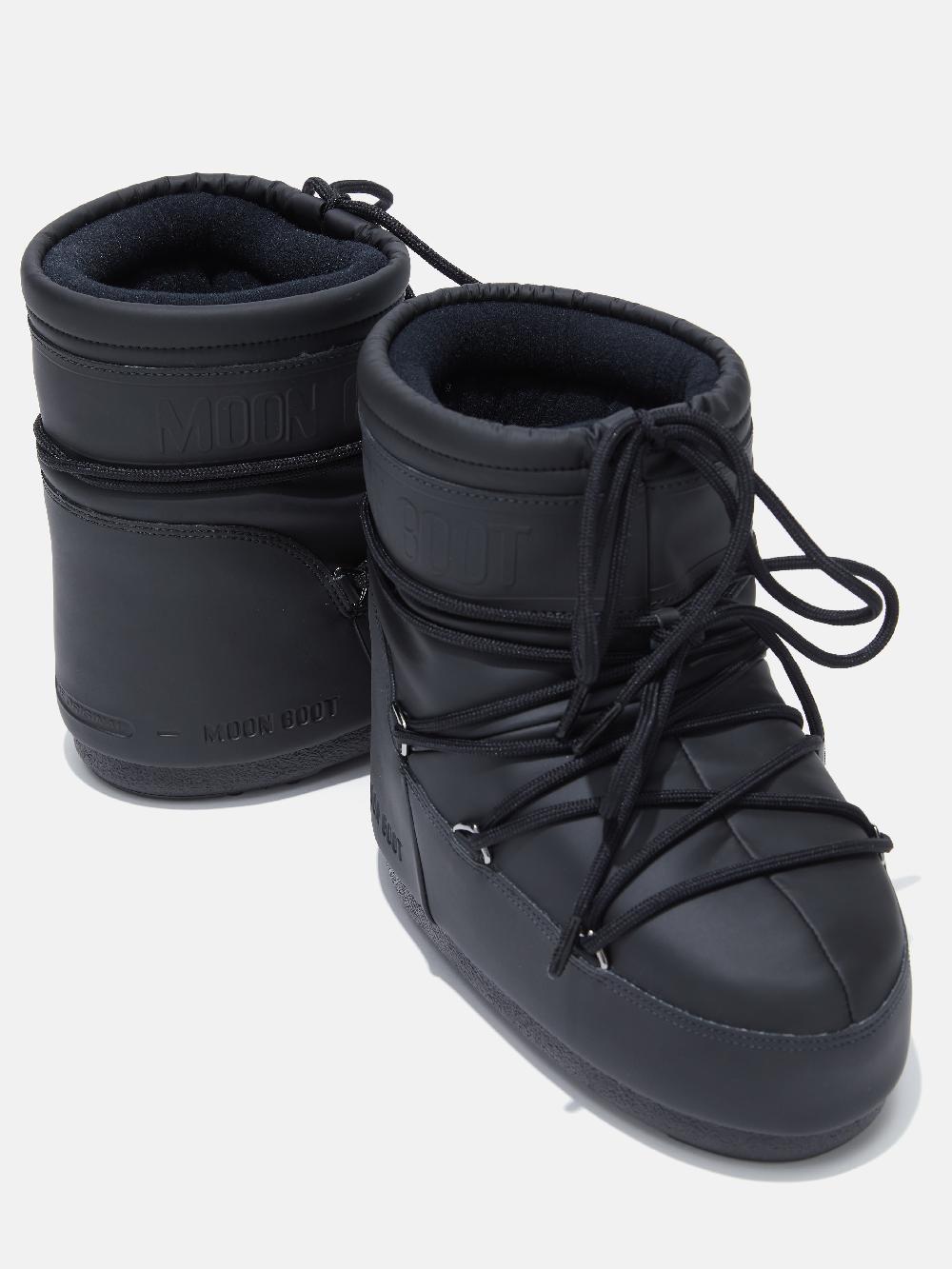 Moon Boot ICON LOW NERO IN GOMMA