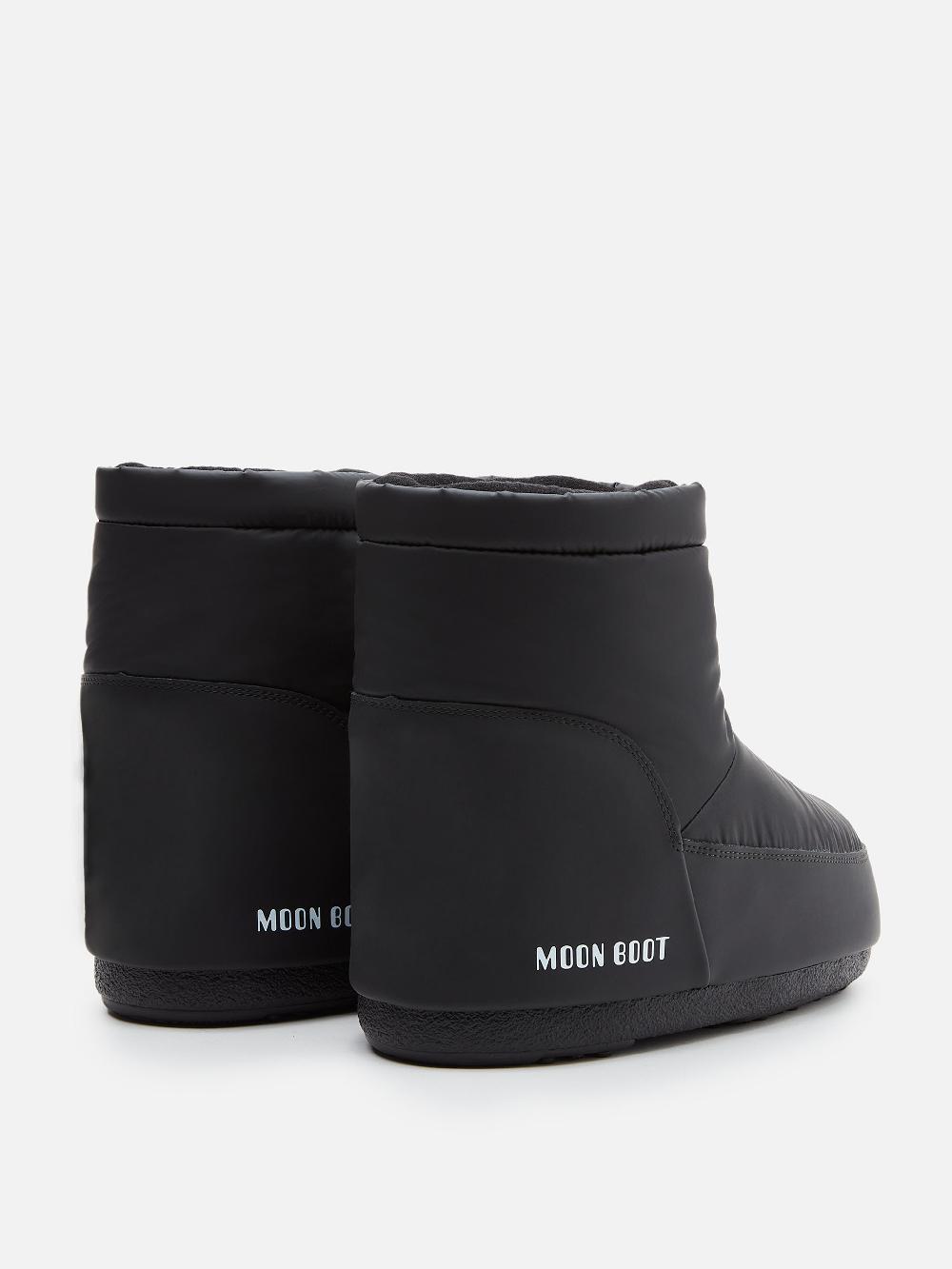 Moon Boot ICON LOW NERO IN GOMMA SENZA LACCI