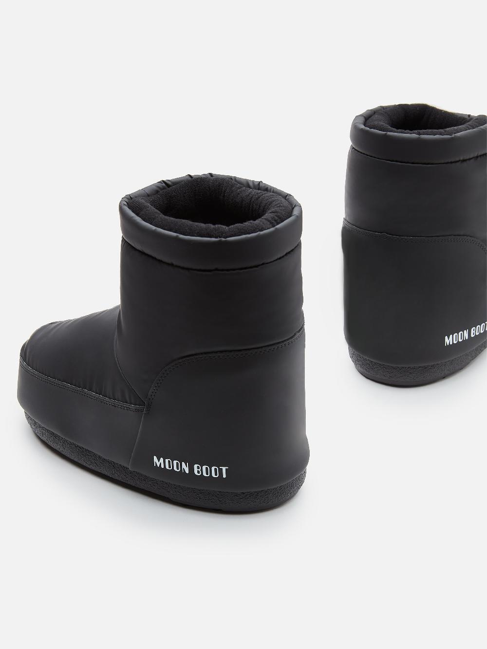 Moon Boot ICON LOW NERO IN GOMMA SENZA LACCI