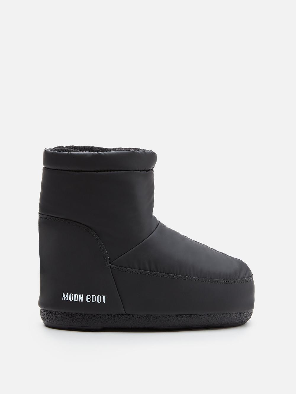 Moon Boot ICON LOW NERO IN GOMMA SENZA LACCI