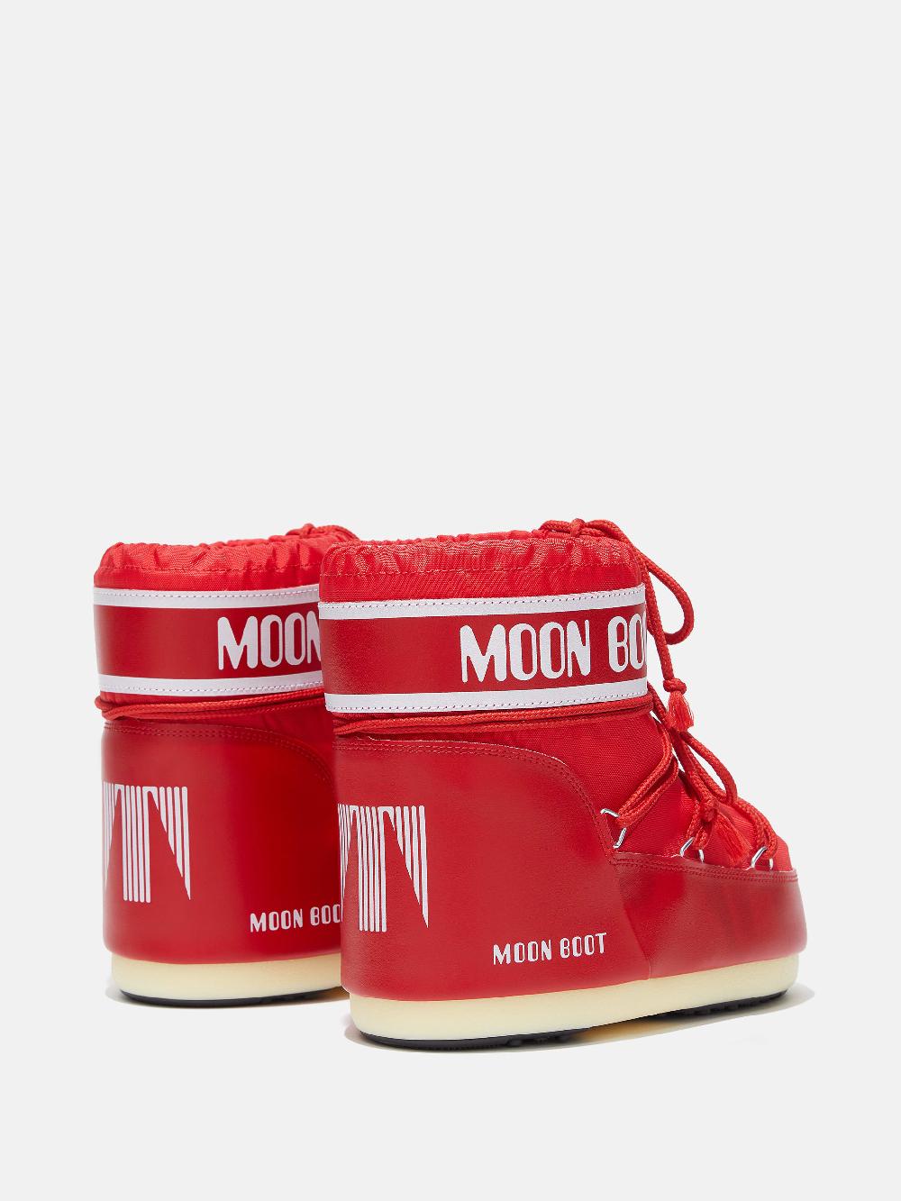 Moon Boot ICON LOW ROSSO IN NYLON