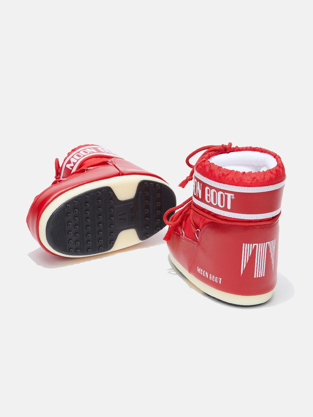 Moon Boot ICON LOW ROSSO IN NYLON