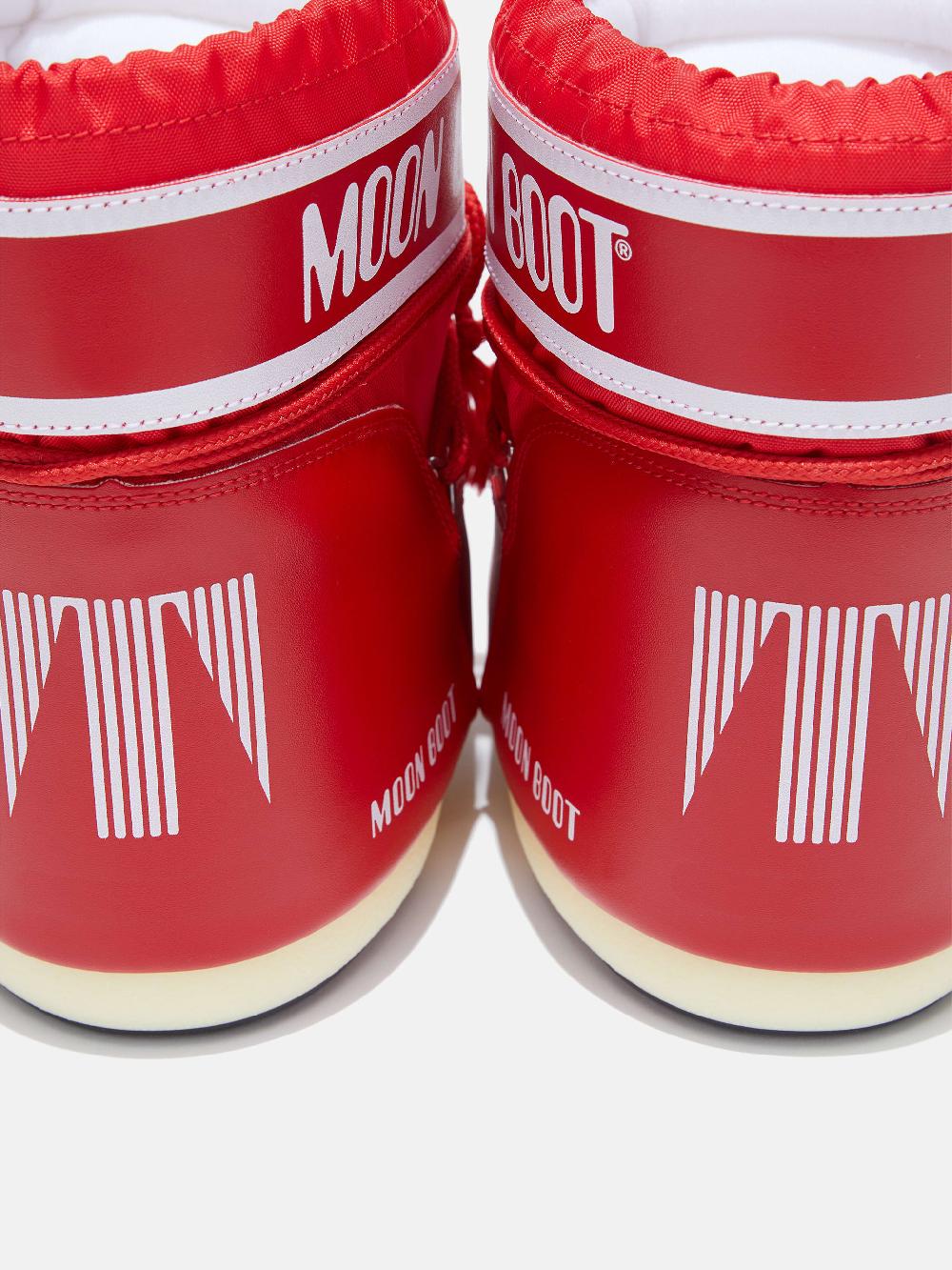 Moon Boot ICON LOW ROSSO IN NYLON