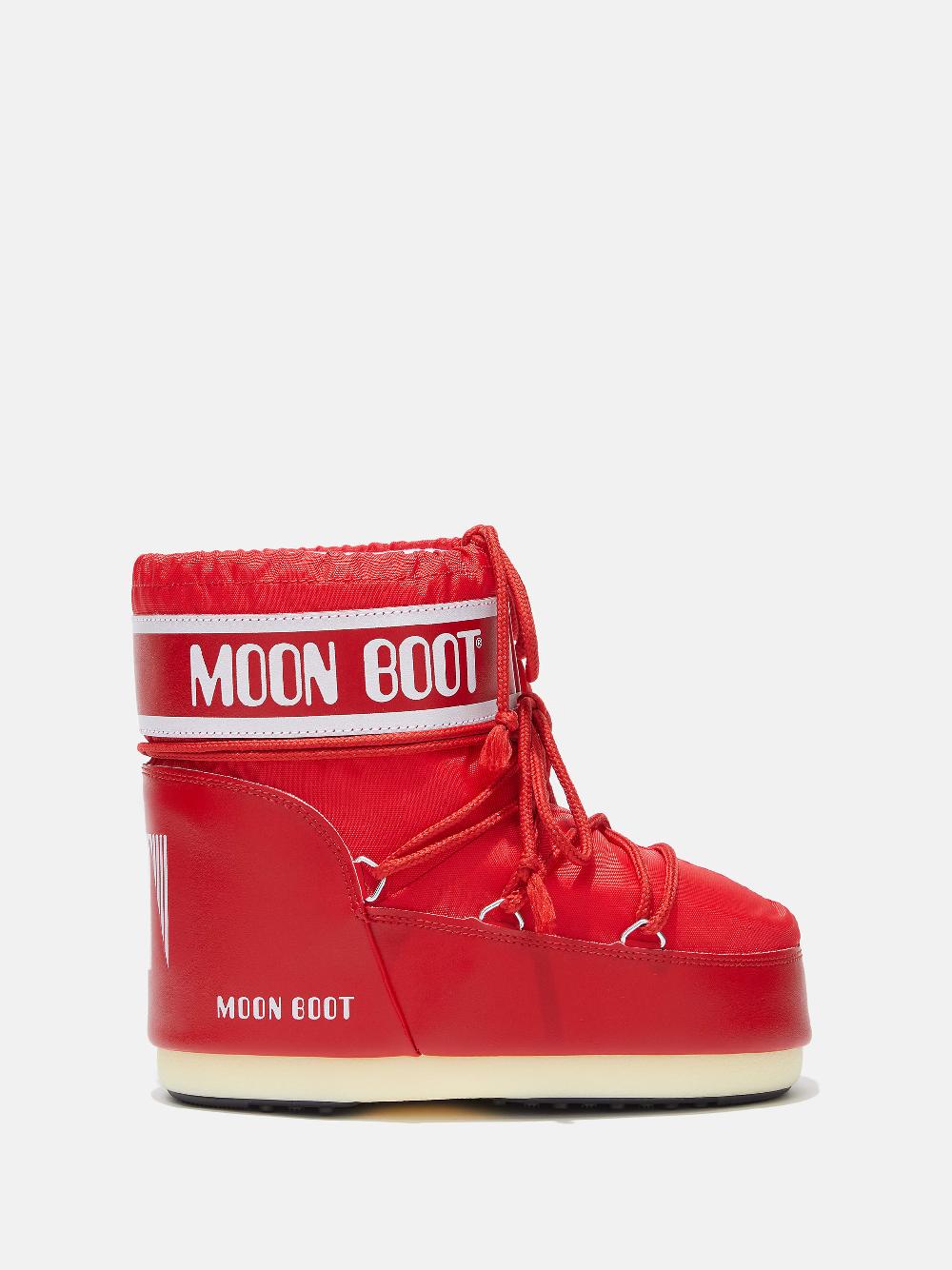 Moon Boot ICON LOW ROSSO IN NYLON
