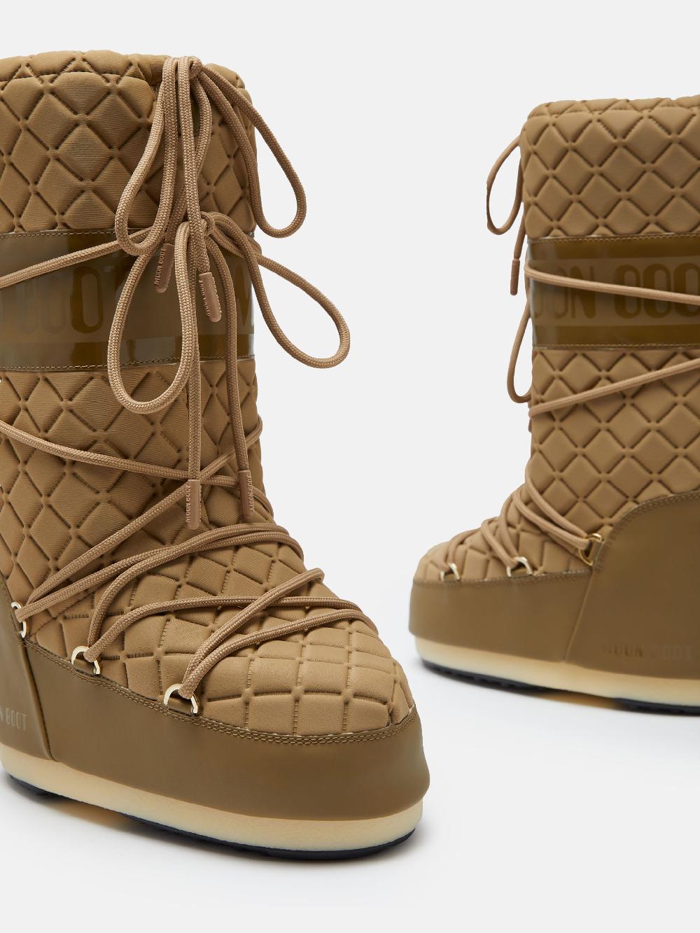 Moon Boot ICON QUILT MARRONE CHIARO