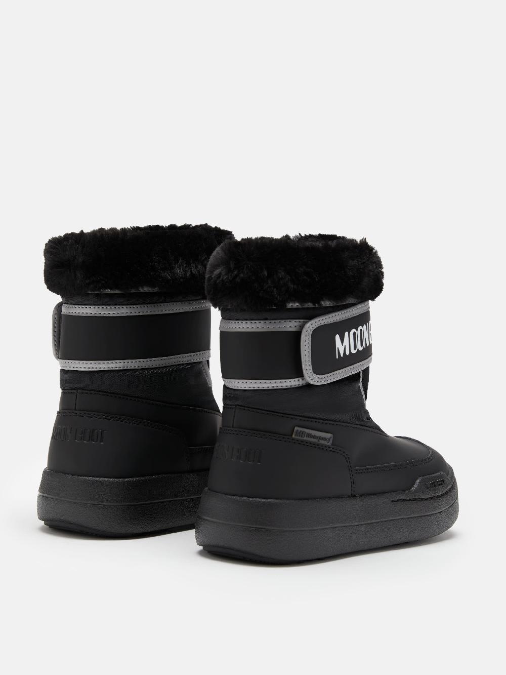 Moon Boot JUNIOR PARK NERO CON CHIUSURA A STRAPPO