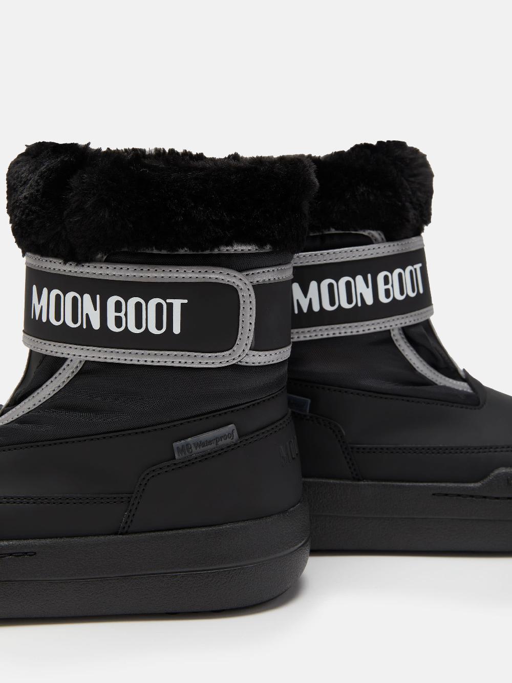 Moon Boot JUNIOR PARK NERO CON CHIUSURA A STRAPPO