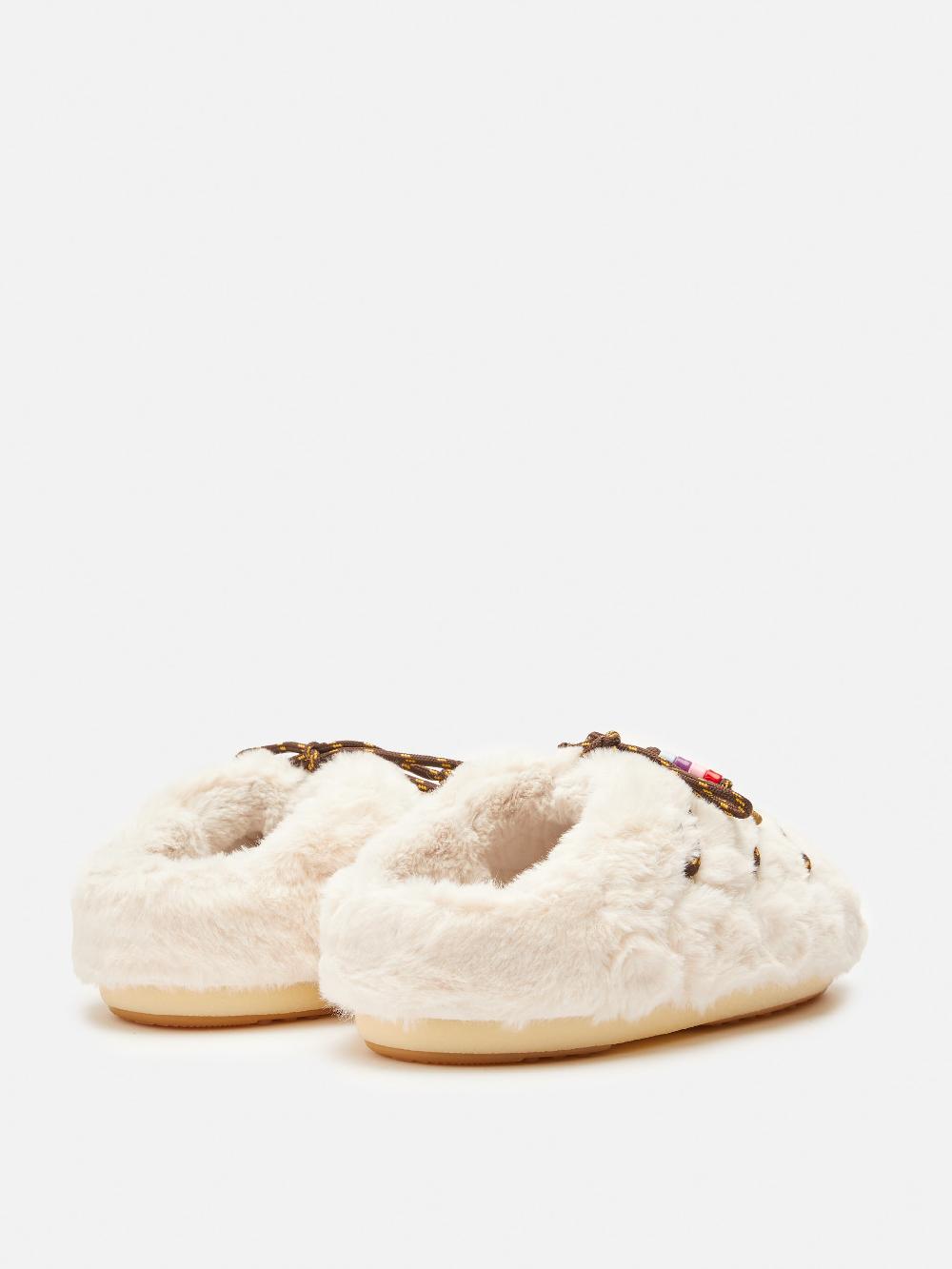 Moon Boot MULE FAUX-FUR BEADS PANNA
