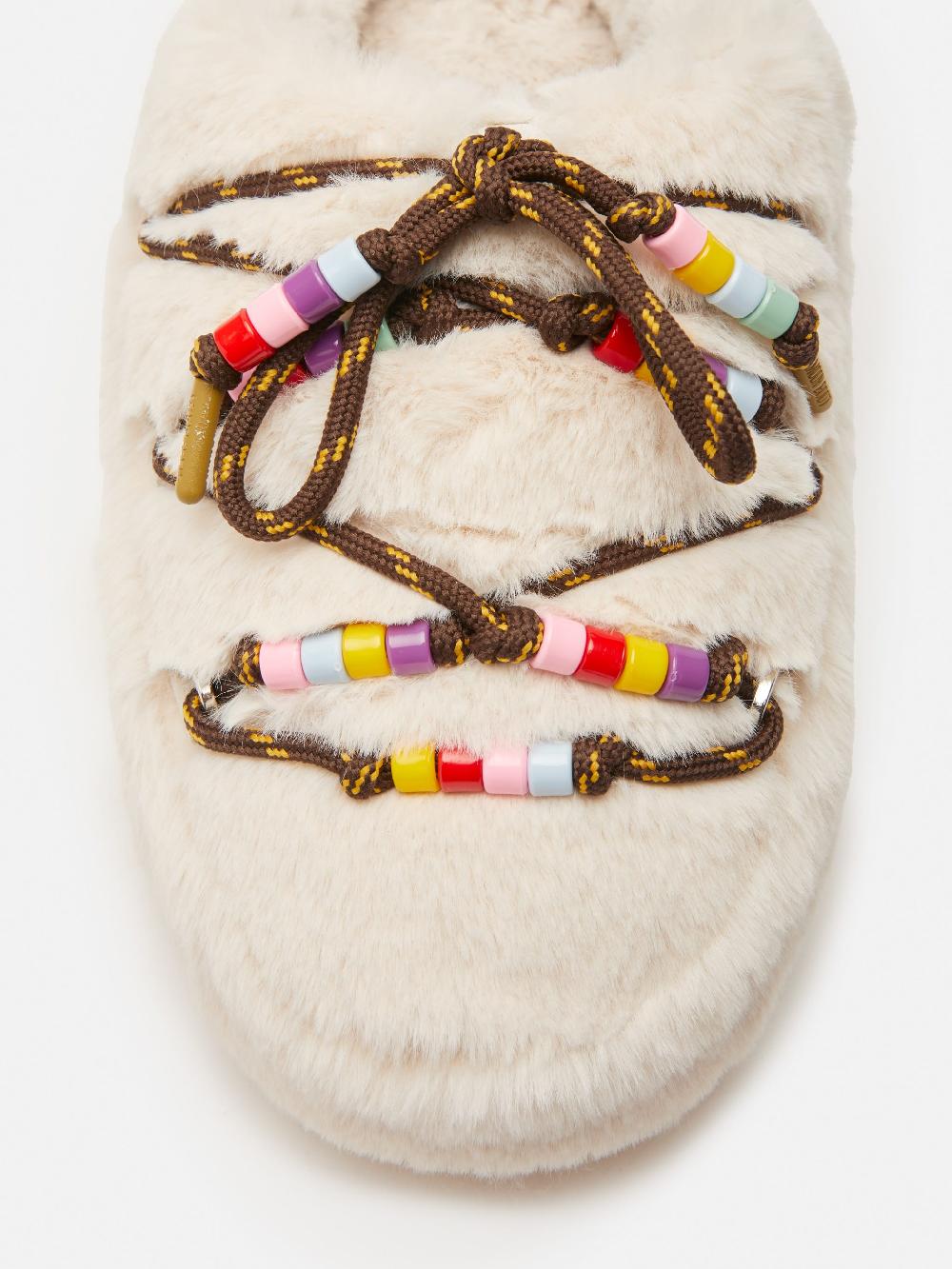 Moon Boot MULE FAUX-FUR BEADS PANNA