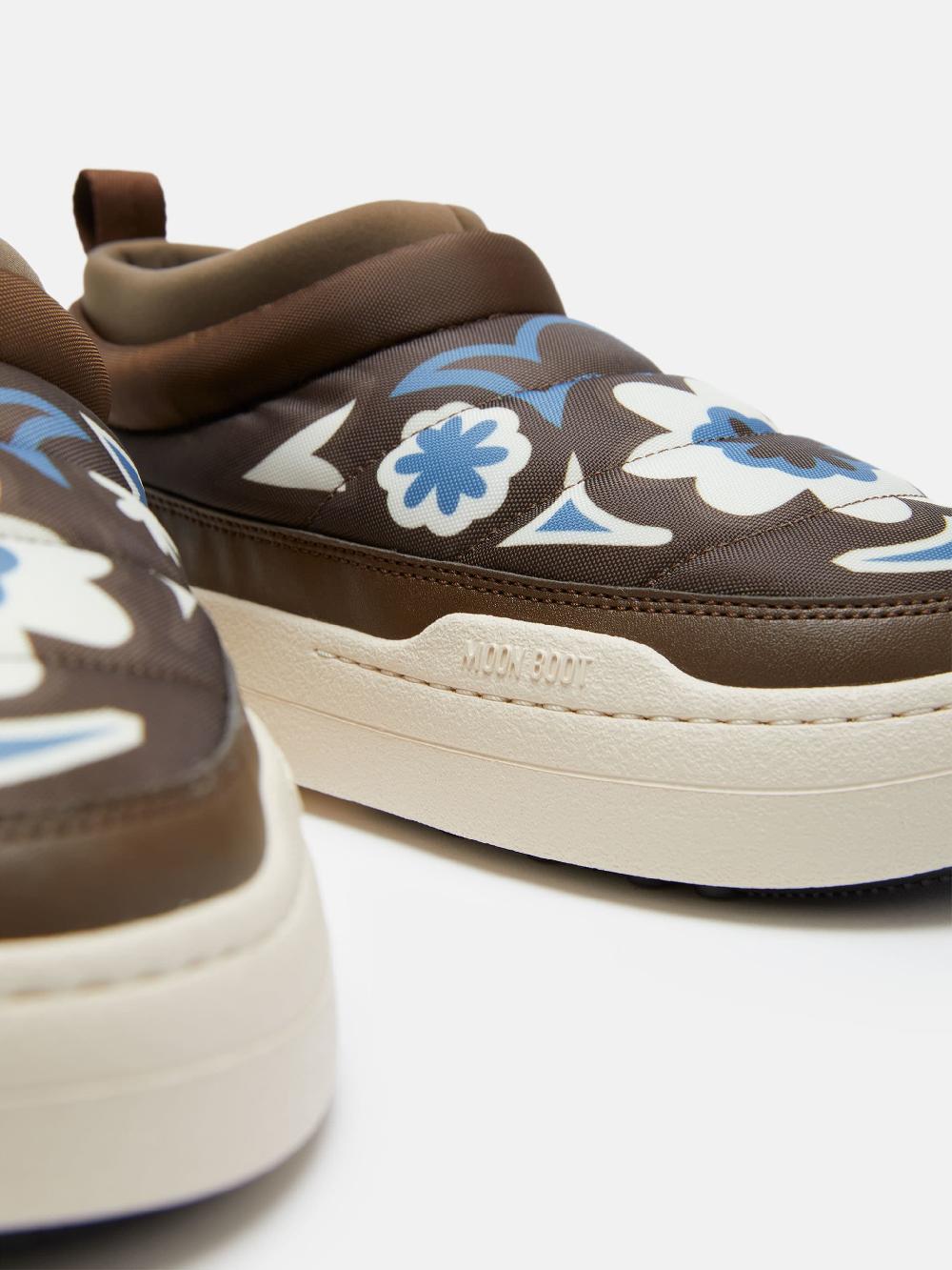 Moon Boot PARK SOFT MARRONE CON MOTIVO FLOREALE