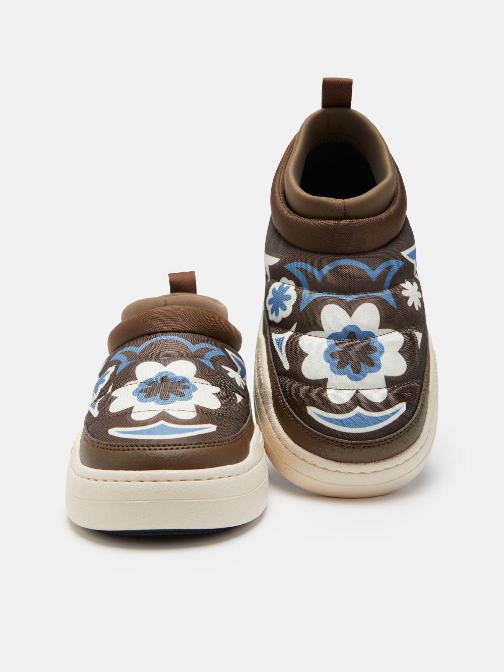 Moon Boot PARK SOFT MARRONE CON MOTIVO FLOREALE