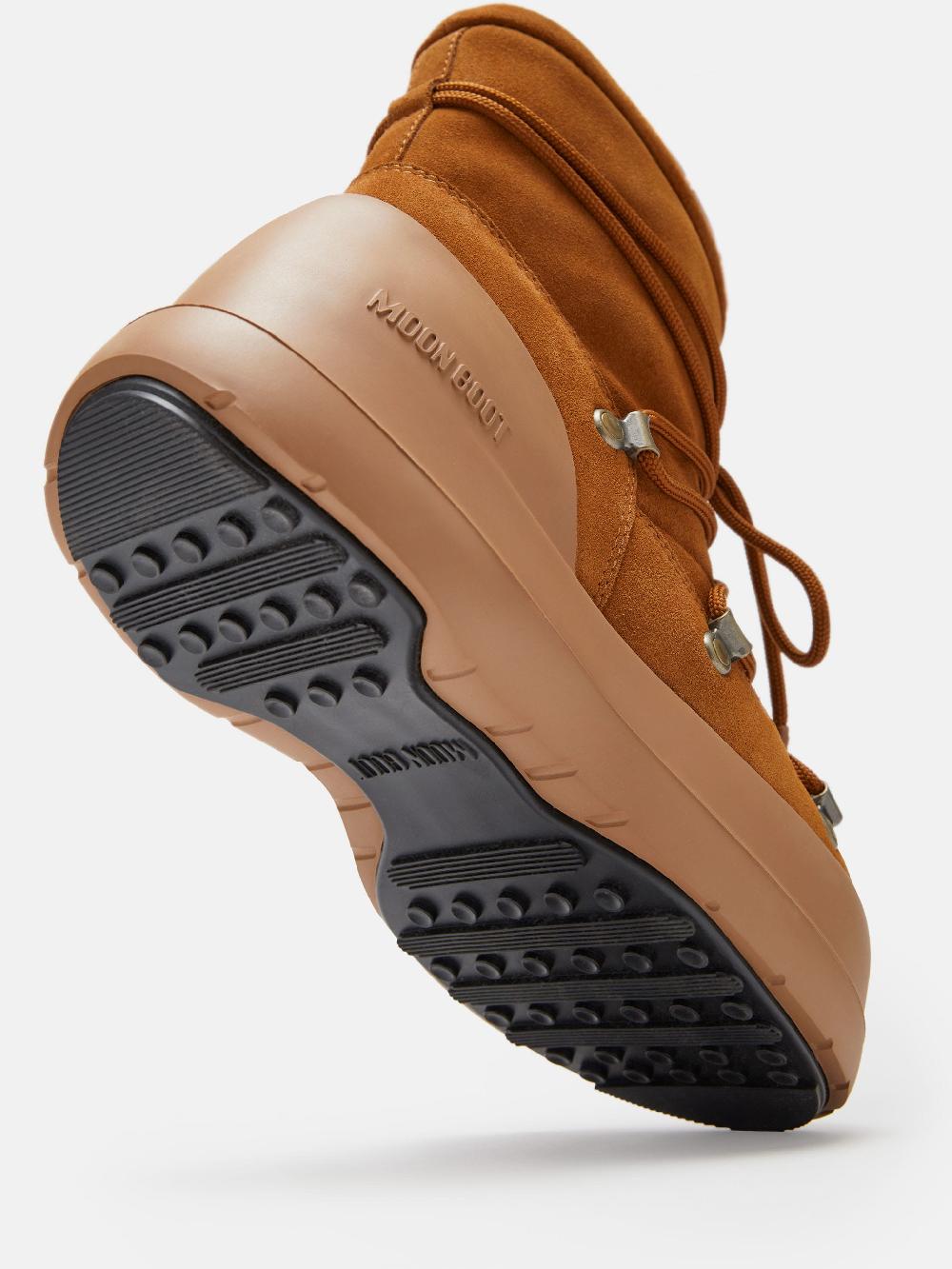 Moon Boot STIVALE LUNA COGNAC IN PELLE SCAMOSCIATA