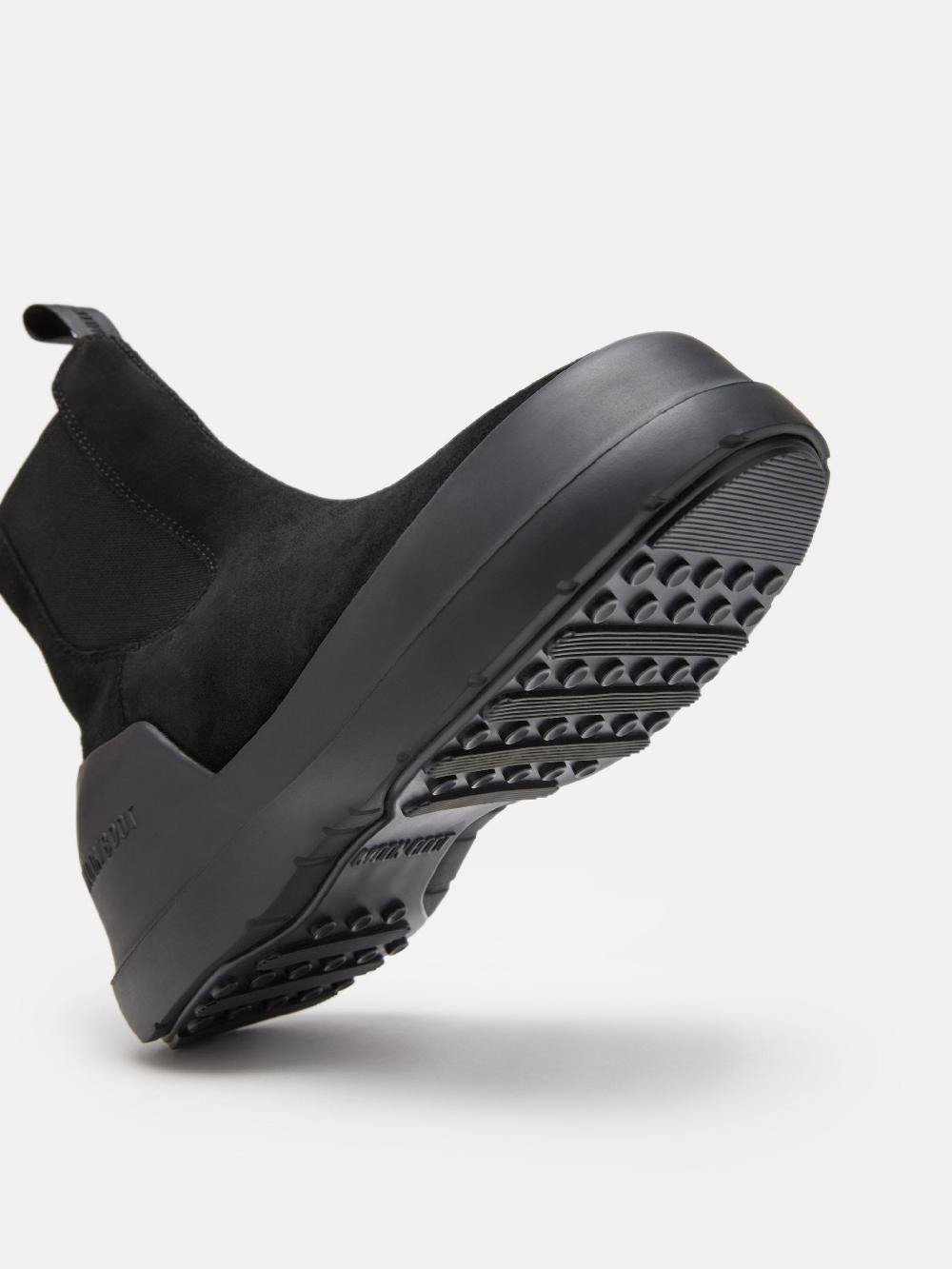 Moon Boot STIVALE LUNA CHELSEA NERO IN PELLE SCAMOSCIATA