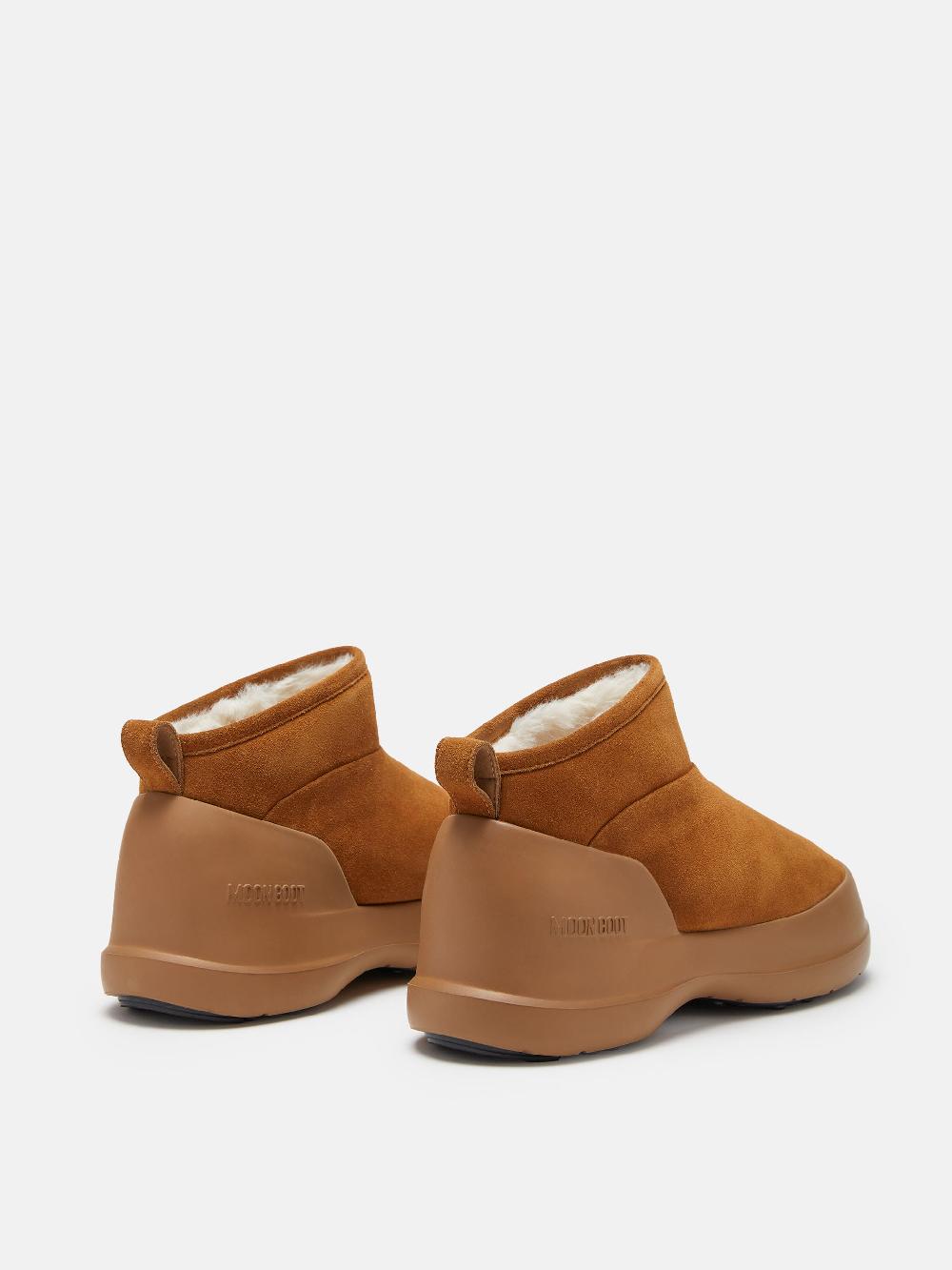 Moon Boot STIVALE LUNA LOW COGNAC IN PELLE SCAMOSCIATA