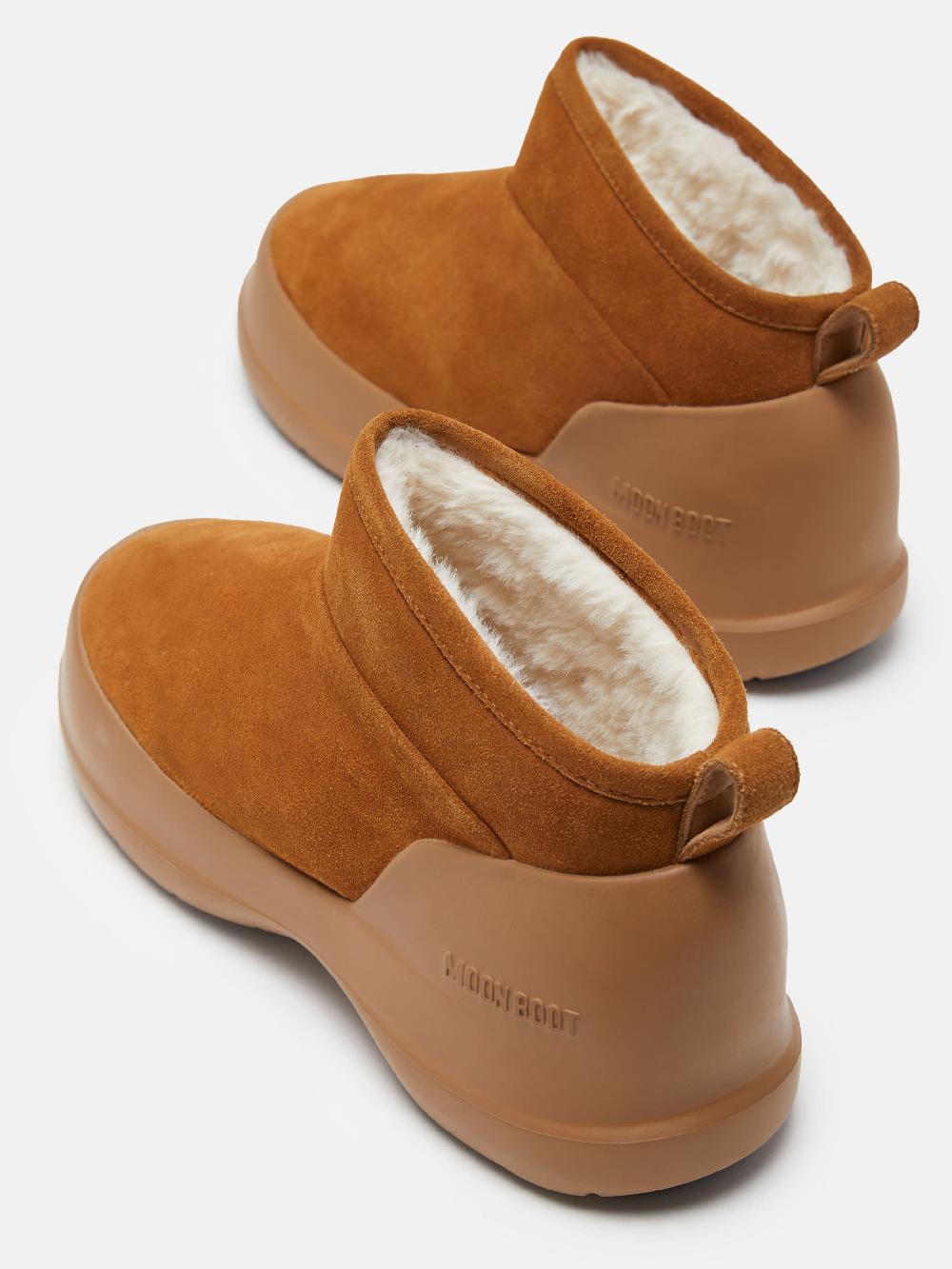 Moon Boot STIVALE LUNA LOW COGNAC IN PELLE SCAMOSCIATA