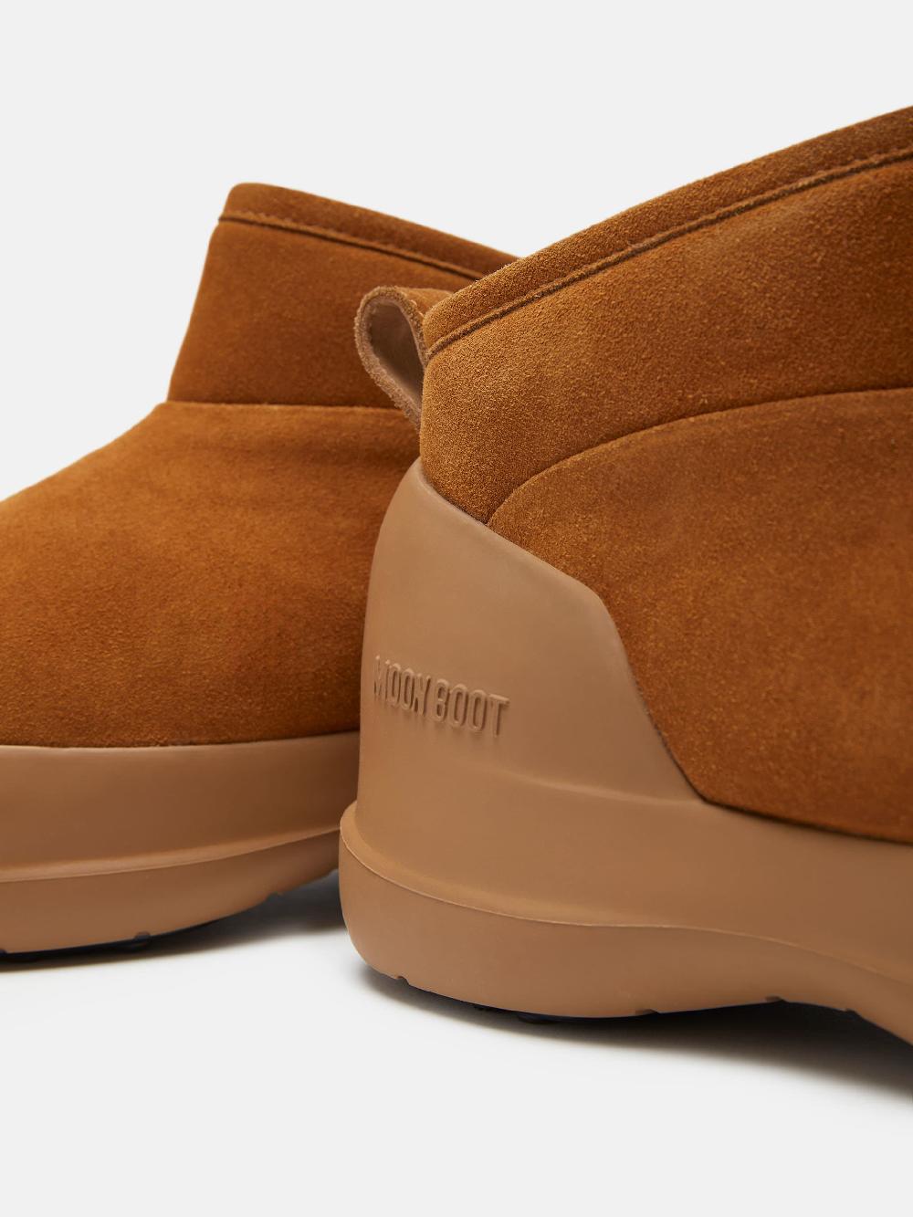Moon Boot STIVALE LUNA LOW COGNAC IN PELLE SCAMOSCIATA