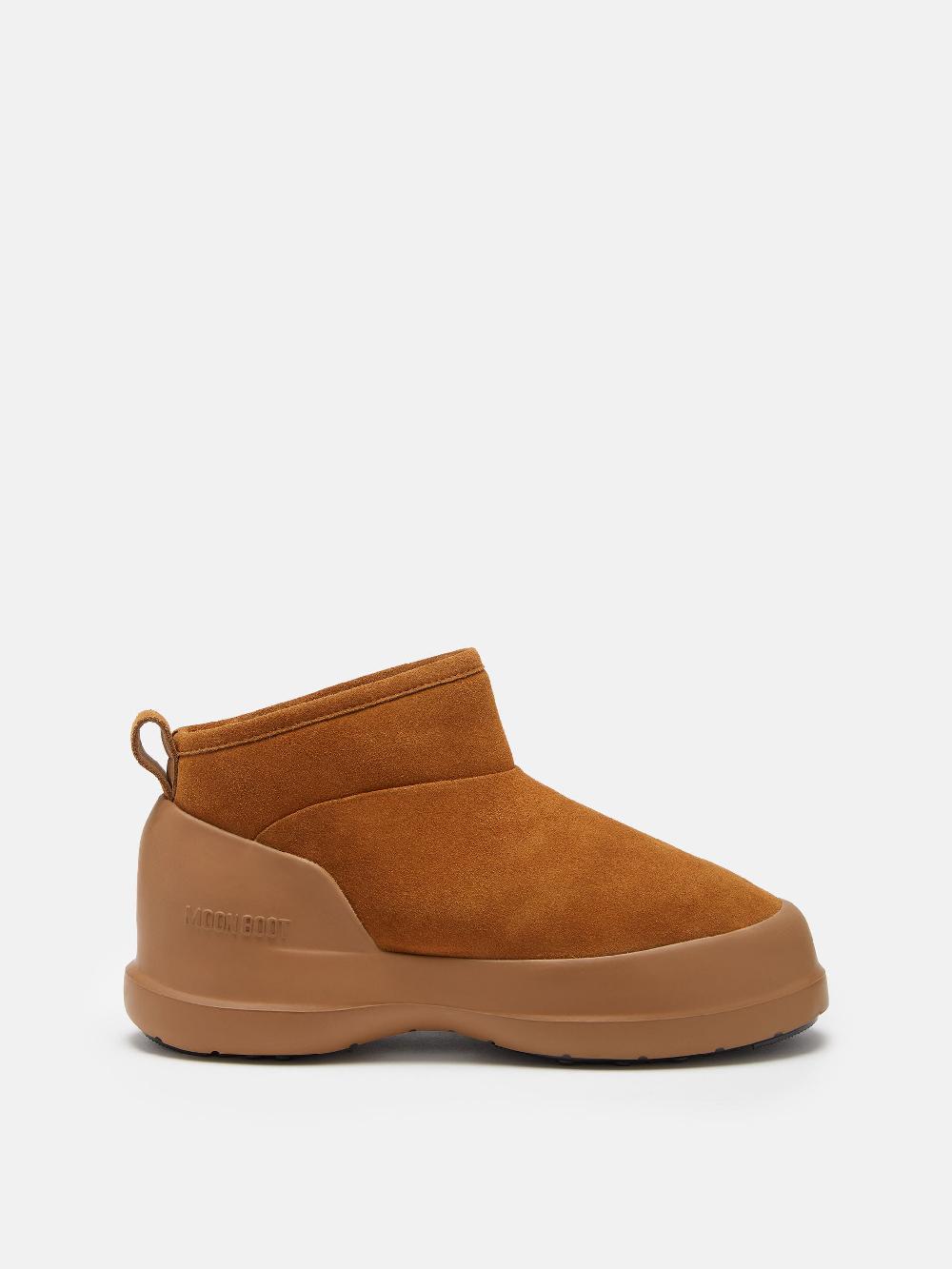Moon Boot STIVALE LUNA LOW COGNAC IN PELLE SCAMOSCIATA