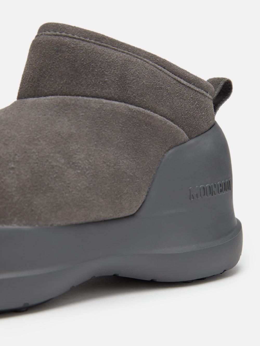 Moon Boot STIVALE LUNA LOW GRIGIO IN PELLE SCAMOSCIATA