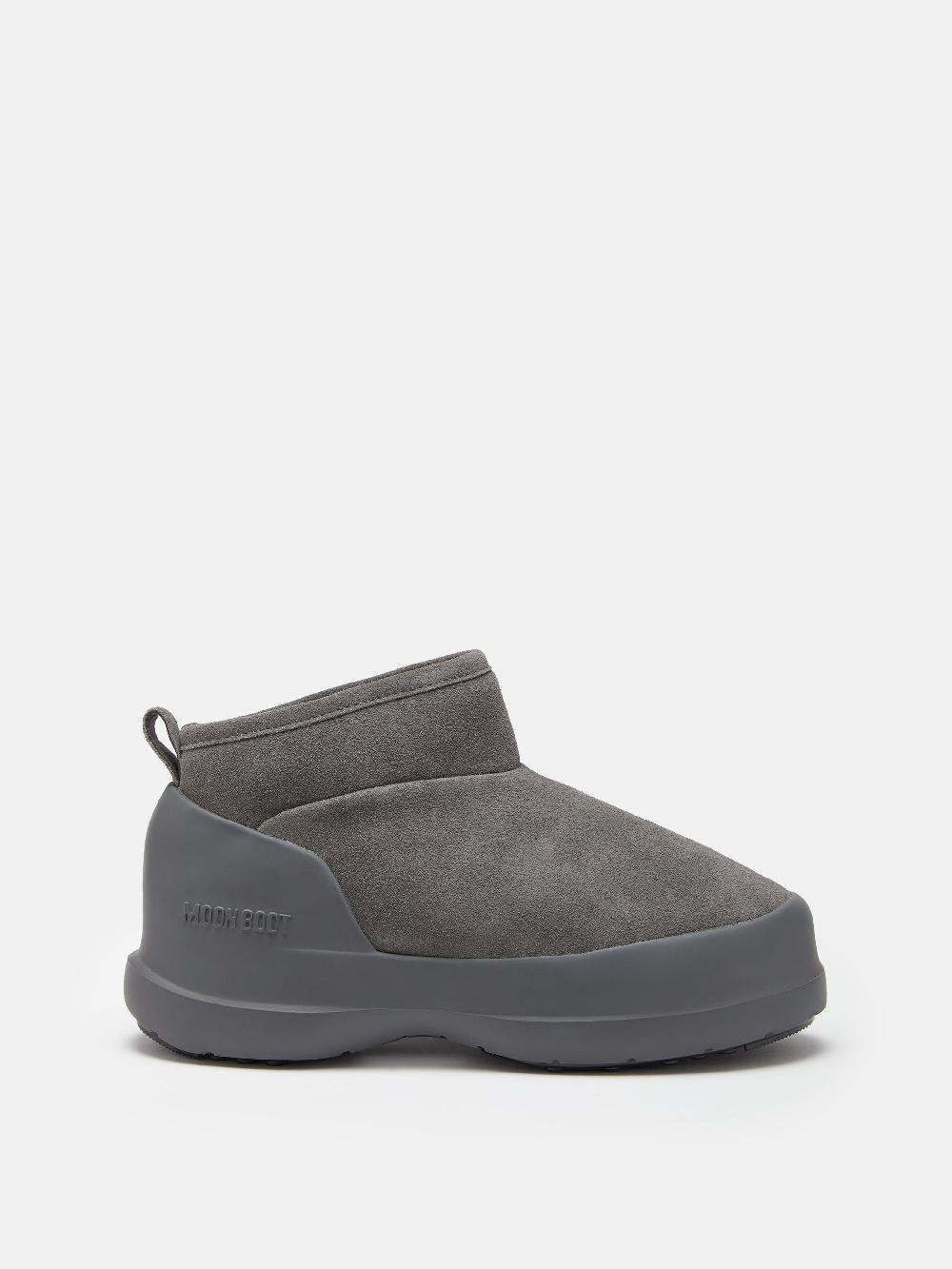 Moon Boot STIVALE LUNA LOW GRIGIO IN PELLE SCAMOSCIATA