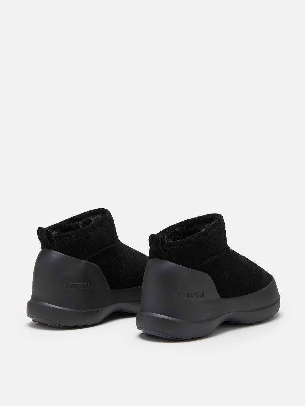 Moon Boot STIVALE LUNA LOW NERO IN PELLE SCAMOSCIATA