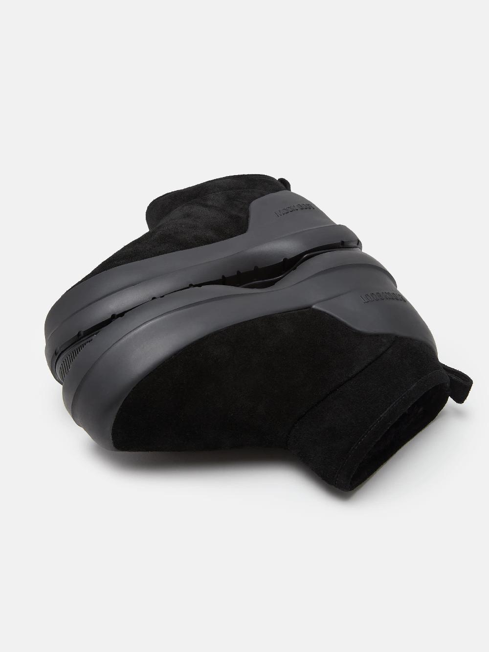 Moon Boot STIVALE LUNA LOW NERO IN PELLE SCAMOSCIATA