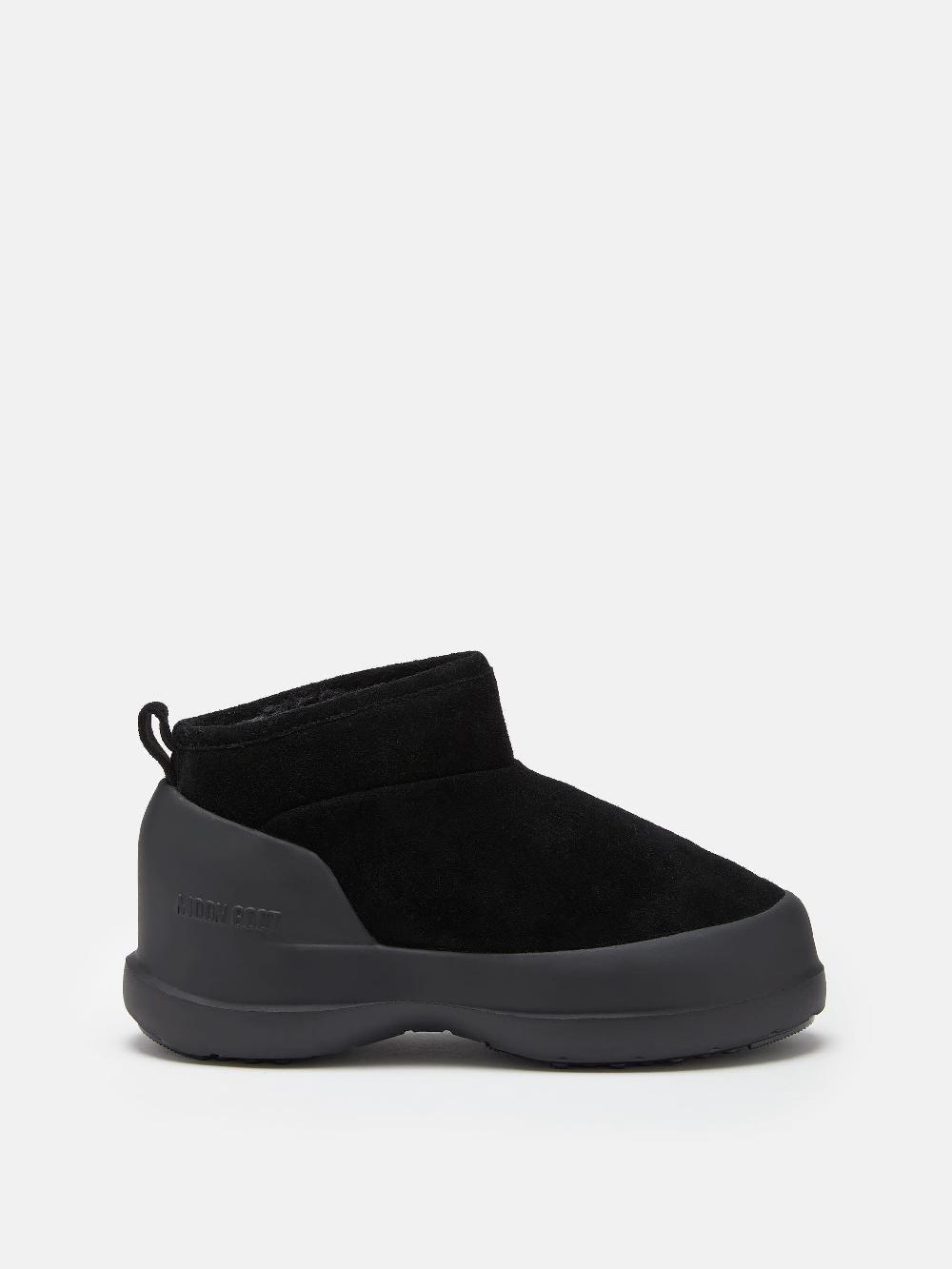 Moon Boot STIVALE LUNA LOW NERO IN PELLE SCAMOSCIATA