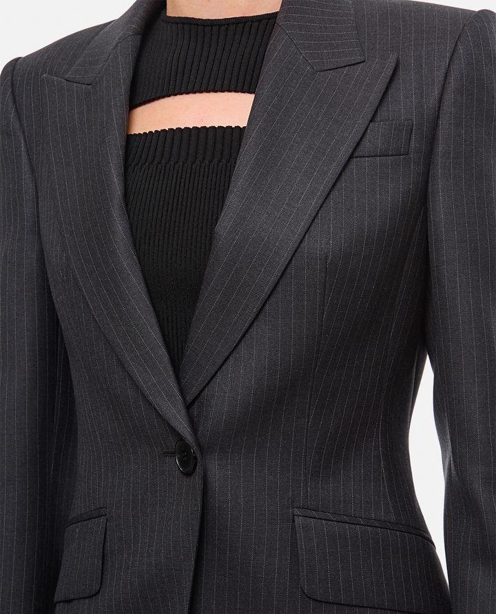 Alexander McQueen GIACCA MONOPETTO GESSATA IN LANA