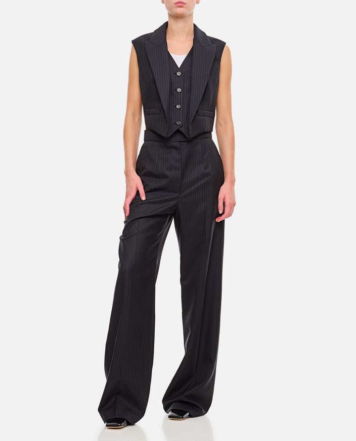 Alexander McQueen PANTALONI GESSATI IN LANA