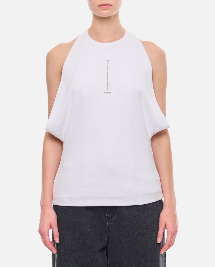 Alexander McQueen TOP IN COTONE SMANICATO