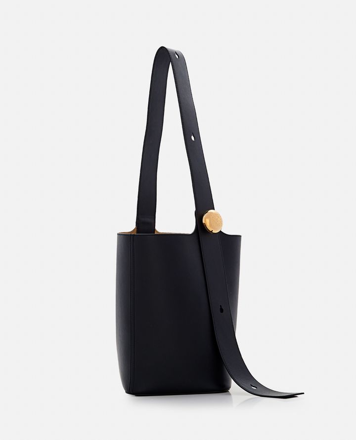 Loewe BORSA MEDIUM PEBBLE IN PELLE NERA DA DONNA - LOEWE