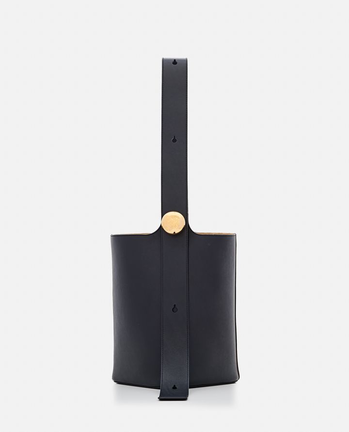 Loewe BORSA MEDIUM PEBBLE IN PELLE NERA DA DONNA - LOEWE