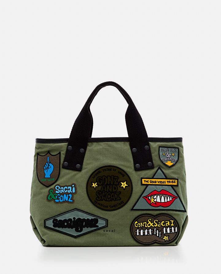 Sacai BORSA TOTE MEDIA SACAI X MARC GONZALES CON APPLICAZIONE