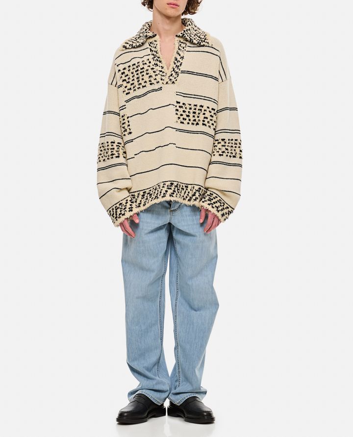 Bottega Veneta MAGLIONE CON COLLETTO SCOLLO V