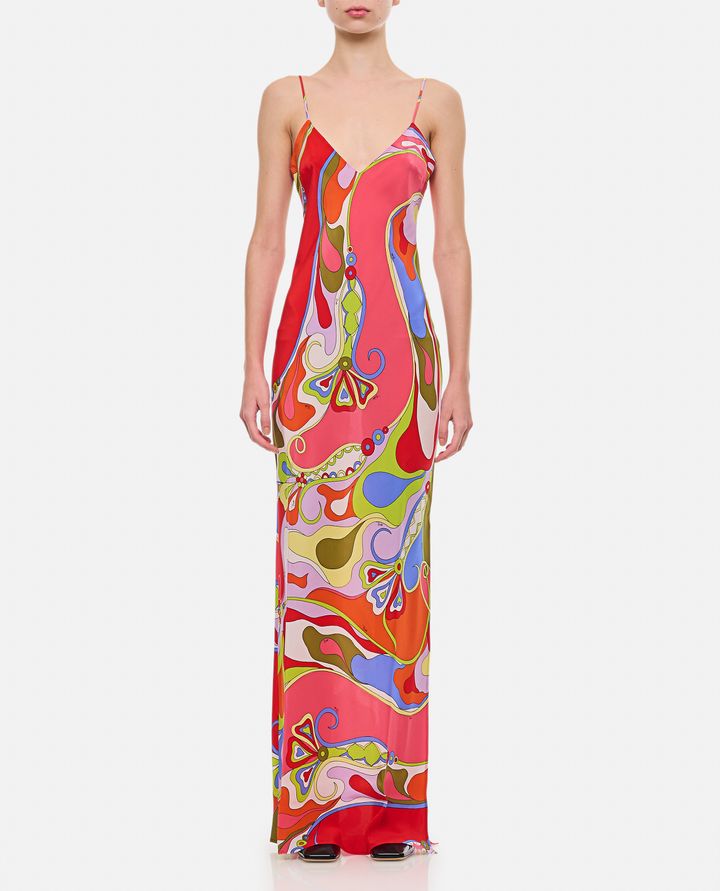 Emilio Pucci ABITO LUNGO IN CREPE DE CHINE