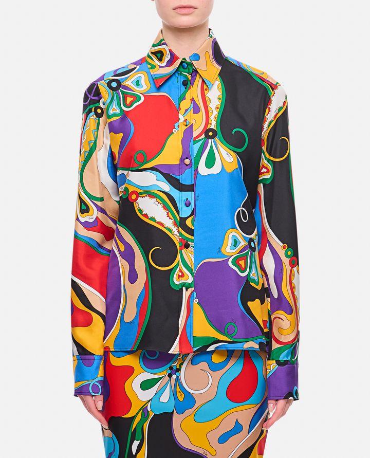 Emilio Pucci CAMICIA IN SETA MULTICOLORE