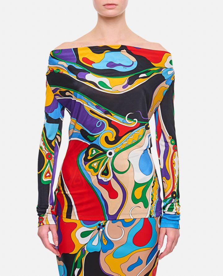 Emilio Pucci MAGLIA A MANICHE LUNGHE MULTICOLOR
