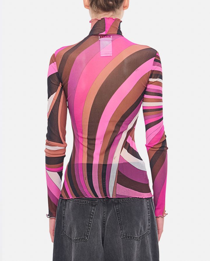 Emilio Pucci T-SHIRT MANICA LUNGA IN TULLE