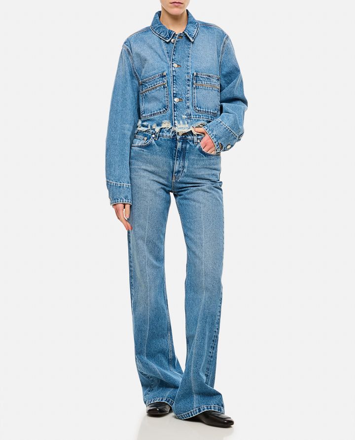 Stella McCartney GIACCA IN DENIM CON DECORAZIONE SULLE TASCHE