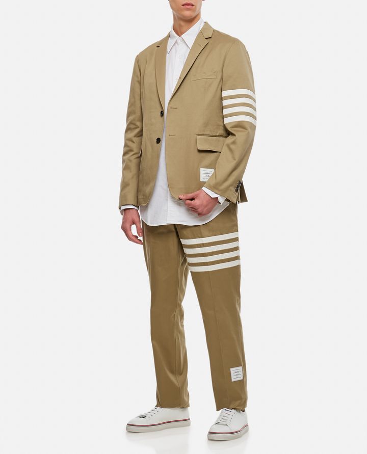 Thom Browne GIACCA SPORTIVA CLASSICA 4 BAR IN TWILL DI COTONE