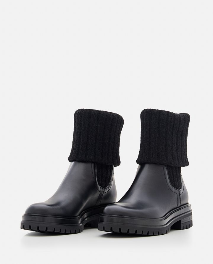 Gianvito Rossi STIVALETTI IN PELLE E MAGLIA