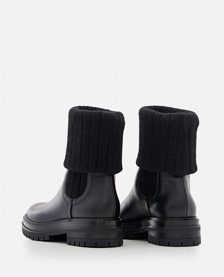 Gianvito Rossi STIVALETTI IN PELLE E MAGLIA