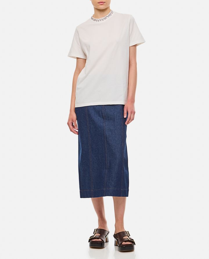 Golden Goose T-SHIRT REGOLARE IN COTONE CON RICAMI