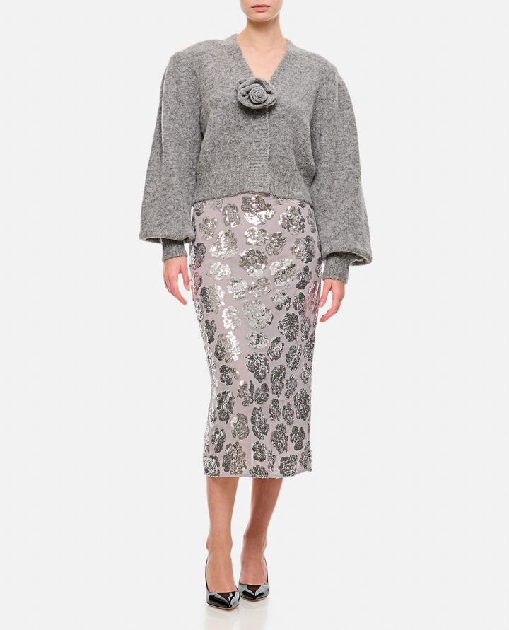 Rotate Birger Christensen GONNA IN CHIFFON CON PAILLETTES