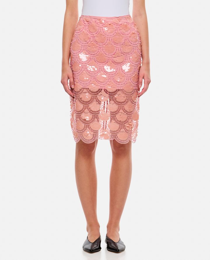 Rotate Birger Christensen GONNA MIDI CON PAILLETTES ROSA DA DONNA